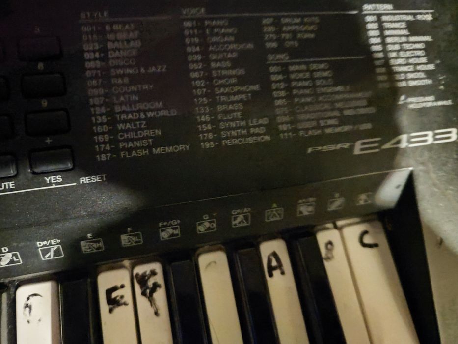 Yamaha psr e433 заредена