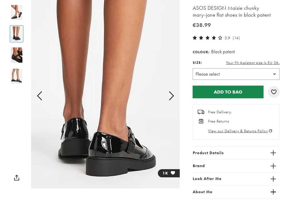 Pantofi lacuiti Asos