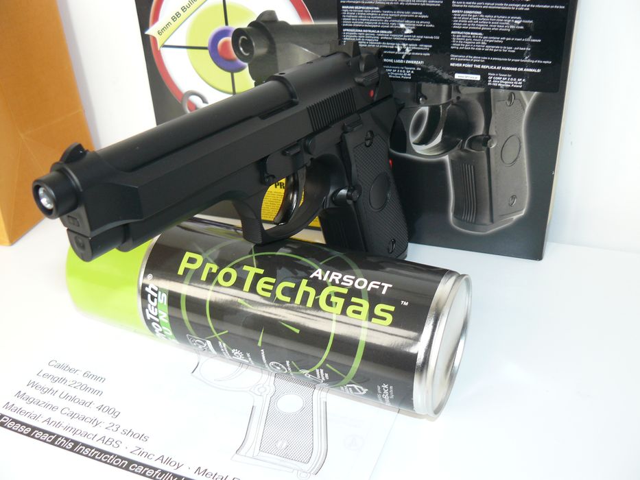 Pistol Airsoft BERETTA ST92F N STTI Pe GreenGAS GG104 NBB Nou In Cutie