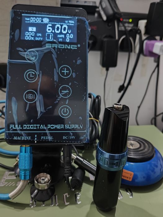 Aparat de Tatuat Tattoo Tatuaje Bronc V7/ Sursa Bronc/Pedala