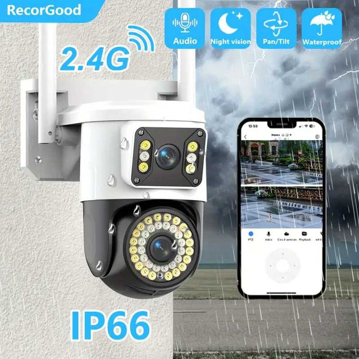 Camera de supraveghere dubla (2 lentile FullHD)