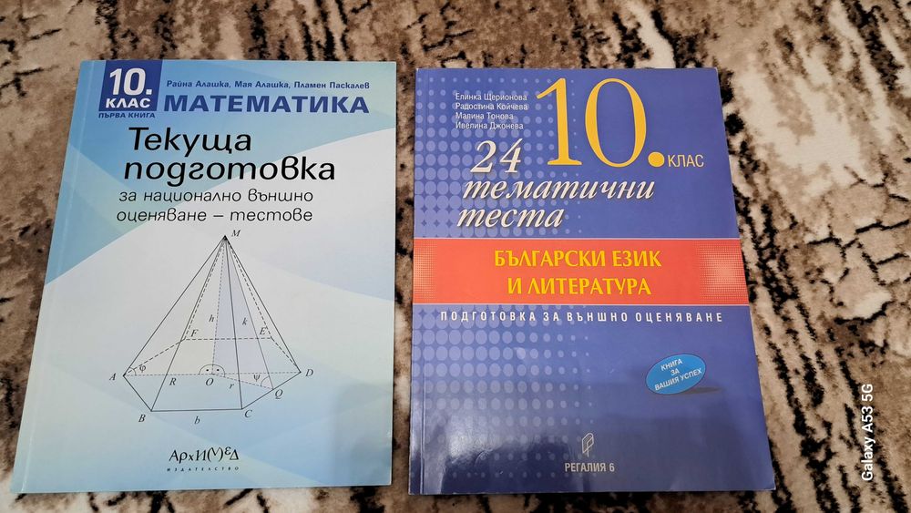 Тестове по математика и български език за НВО 10.клас