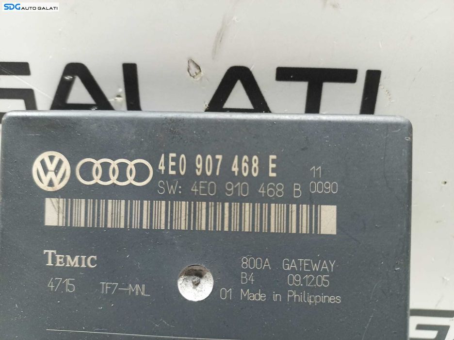 Calculator Modul CAN Gateway Audi A8 D3 2003 - 2010 Cod 4E0907468E [X3661]