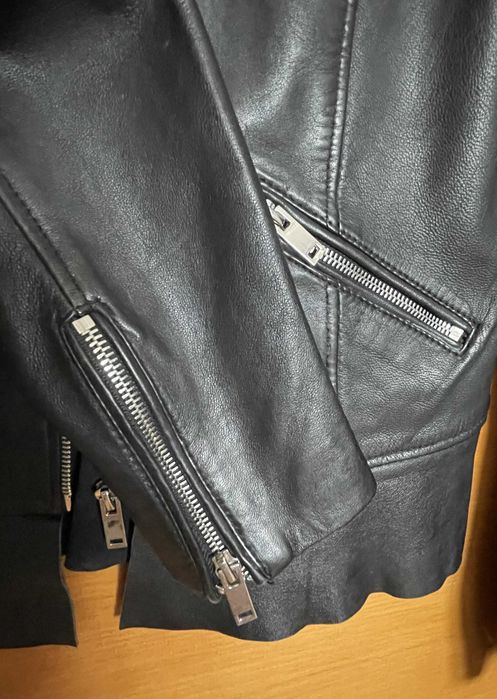 Jacheta din piele naturala Zara TRF