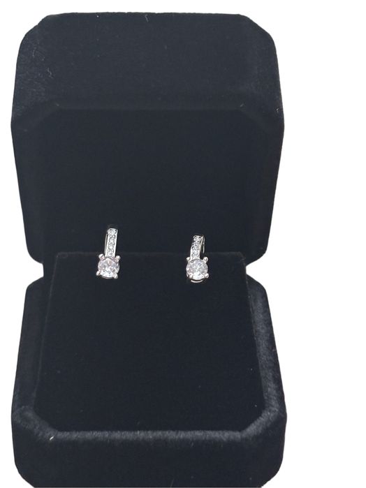 Cercei argint 925 - noi - stantati - cu pietre pretioase