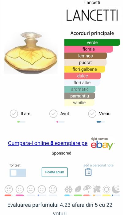 Parfum vintage pentru femei  Lancetti, Schiapparelli