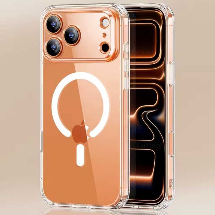 Set - Folie de Sticla + Husa MagSafe iPhone 12 13 14 15 16 17 Pro Max