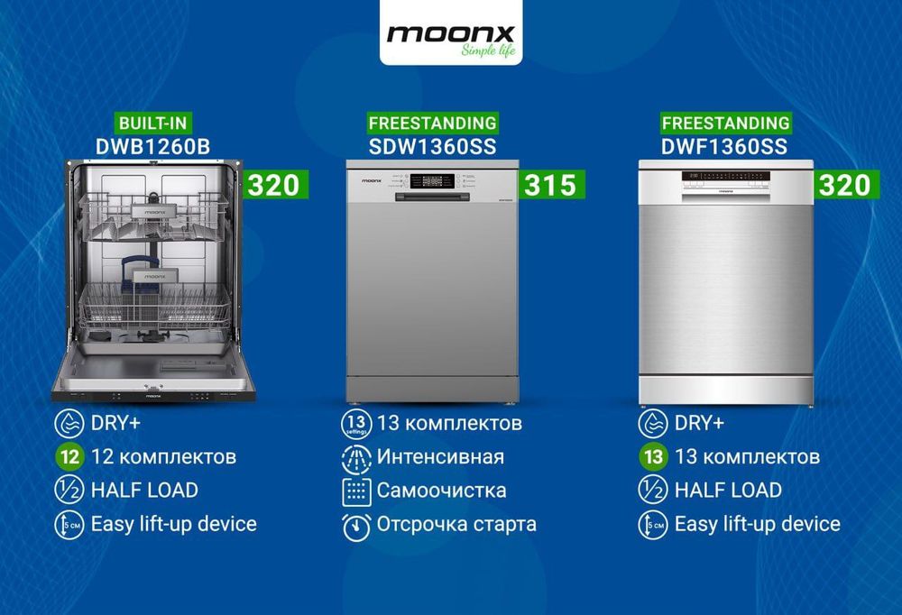 ВстаемаВстраиваемая посудомоечная машина Moonx