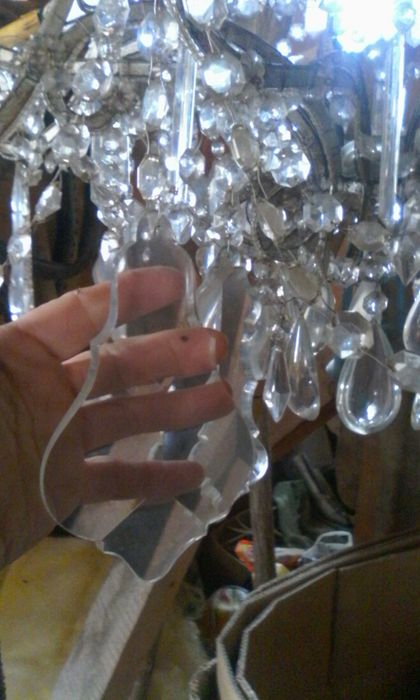 candelabru 12 brațe/cristale Bohemia,stil Luis XIV,baroque/90 cm