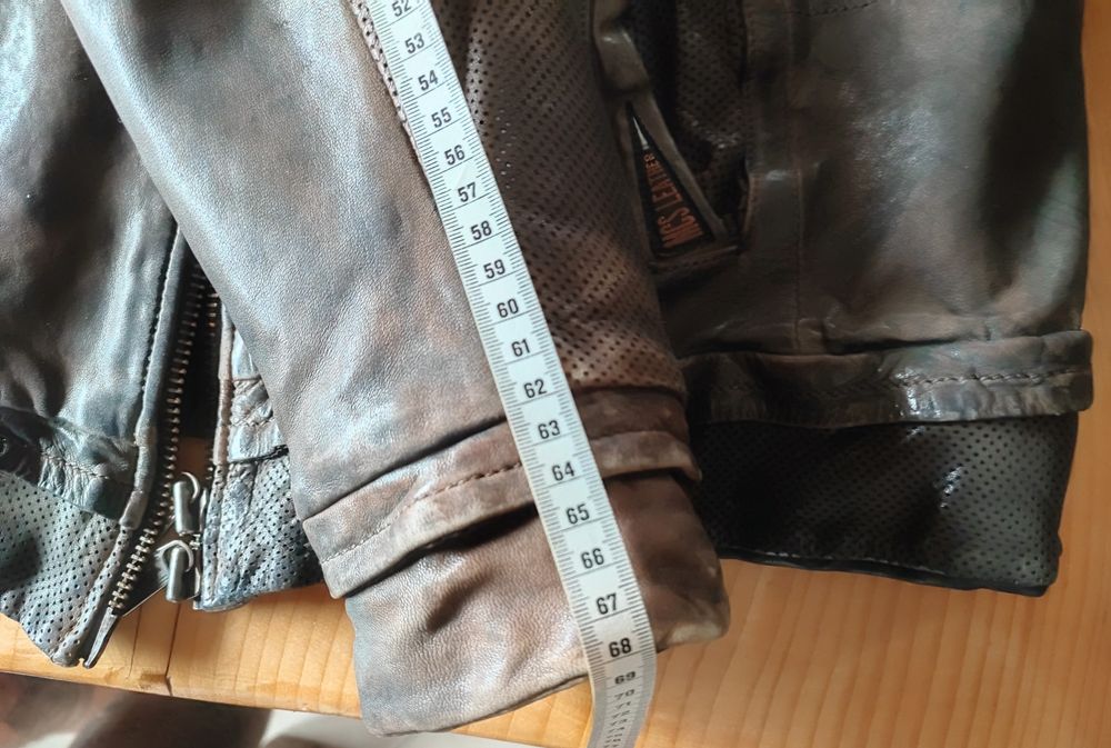 Мъжко Винтидж Cafe Racer  Mesh кожено  яке MCS Marlboro Classics Л