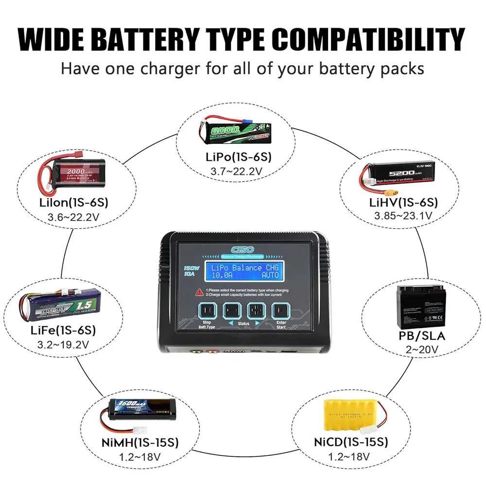 Ново HTRC C150 LiPo зарядно устройство, RC зарядно устройство ...