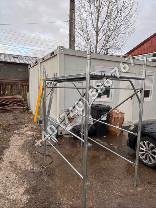 Schela metalica zincata , completa , accesorii, podina