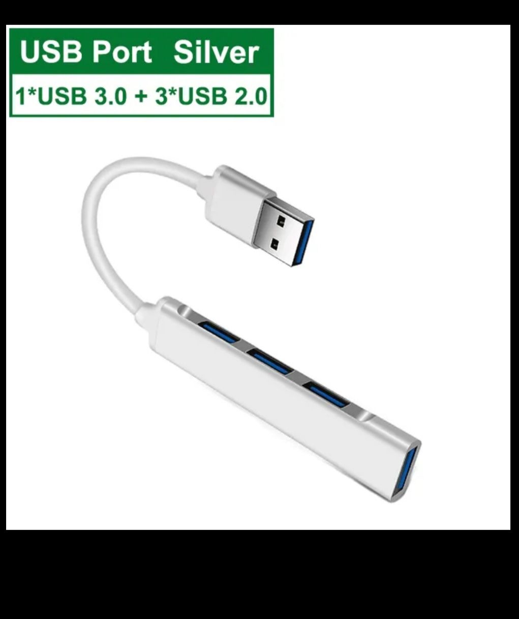 Usb hub 3.0 адаптер переходник type C USB A юсб тройник концентратор
