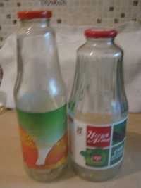 Стеклянные бутылки из под сока - 1литр, 0,75л