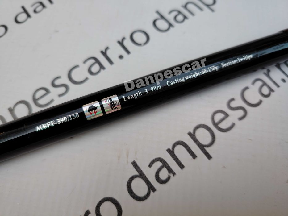 Lanseta PRO FL Black FORCE FEEDER 3,90m 150 grane 3 varfuri