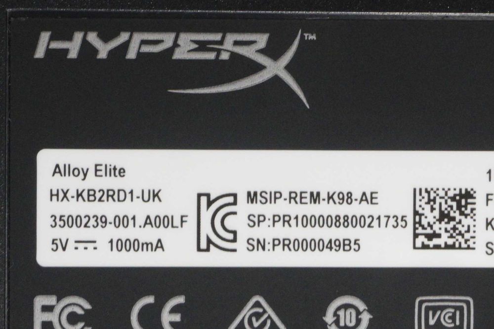 Клавиатура HyperX Alloy Elite Cherry MX Red Switch механична / Вкл.ДДС
