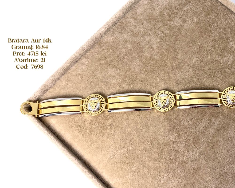 (7698) Bratara Aur 14k 16,84g FB Bijoux Euro Gold Braila