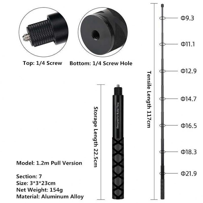 Invisible Selfie Stick 114cm stick invizibil camere actiune Insta360
