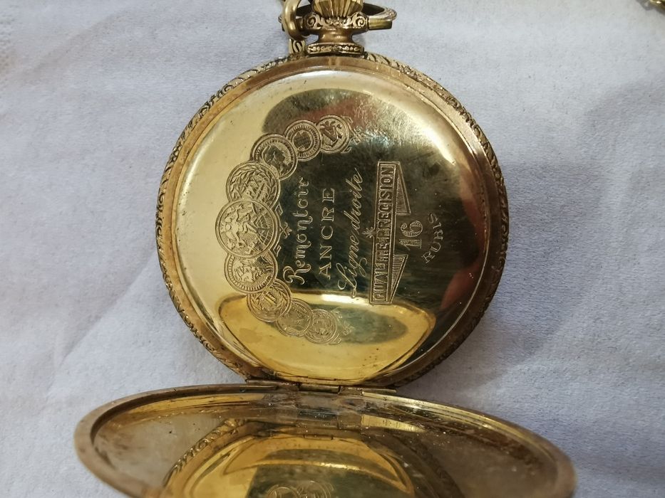 Джобен часовник с позлата и кюстек