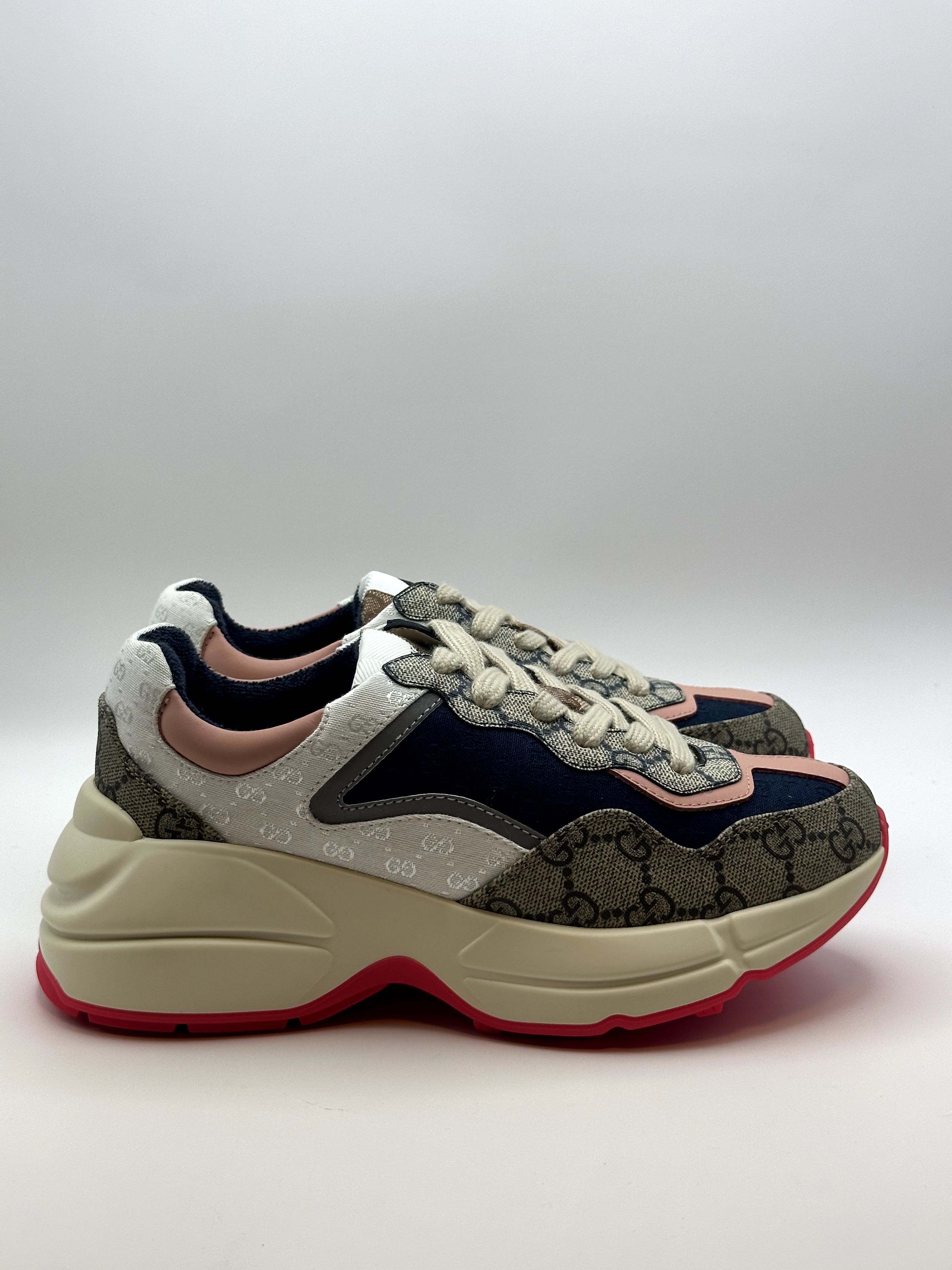 Gucci Rhyton Multicolor Sole Pink Sneakers