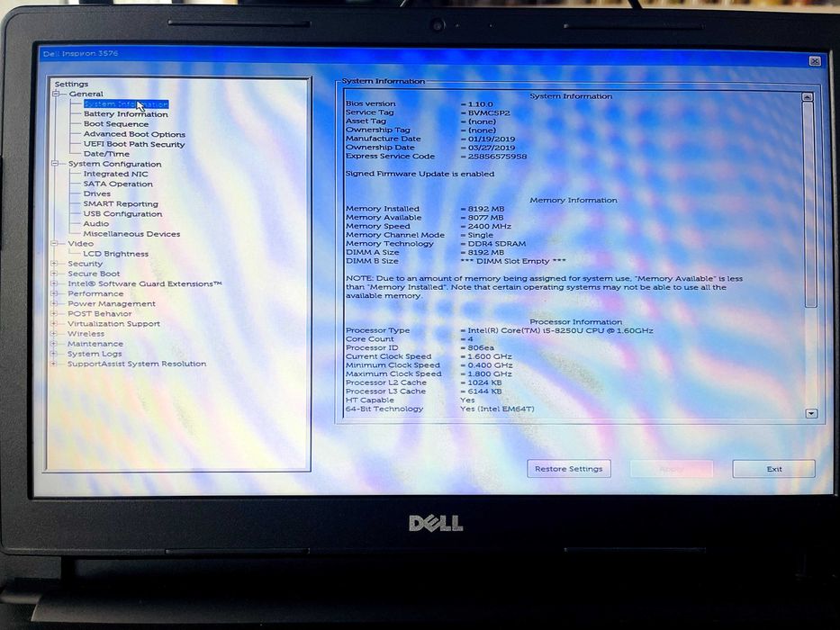 Dell Inspiron15 |3576| Aspect 10/10 Functionalitate 10/10 Baterie 9/10