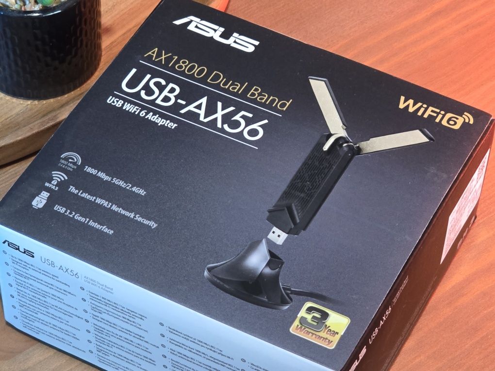 Adaptor Wireless ASUS USB AX56 Wi-Fi 6 placa retea AX wifi6 internet