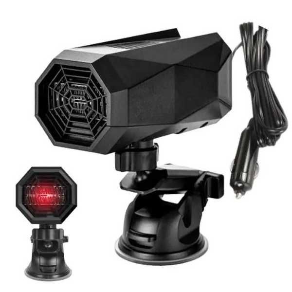 Вентилаторна печка за кола, Mercado Trade, 12V, 150W, Черен