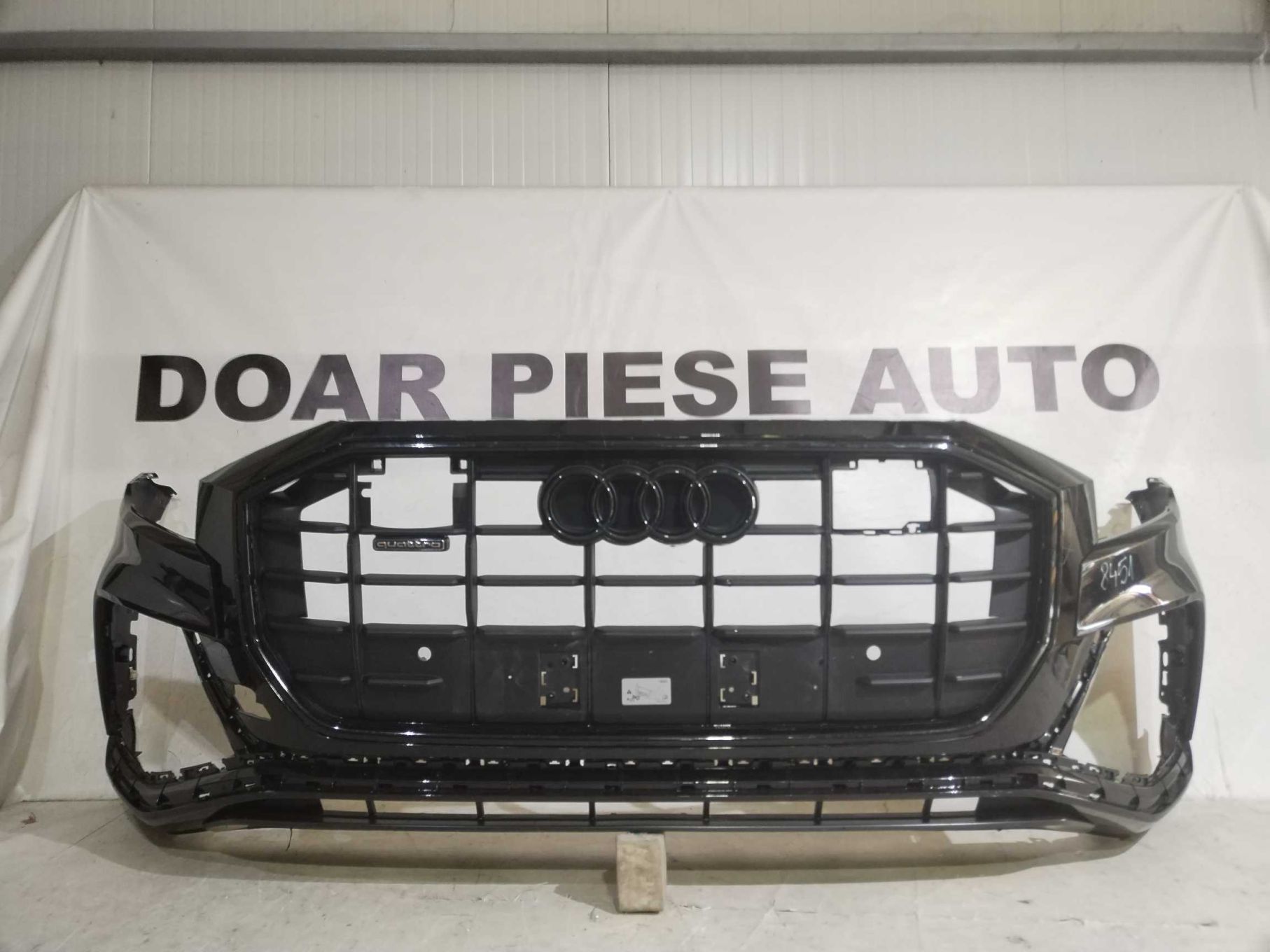Bara fata Audi Q8, 2018, 2019, 2020, 2021, 2022, 2023, cod origine OE 4M8807437D, cu gauri pentru senzori de parcare (6).