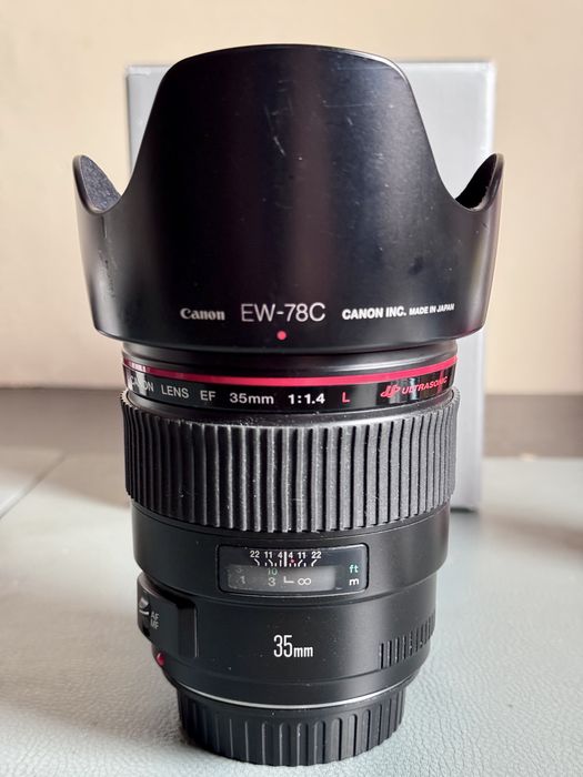 Canon 35mm f/1.4 L USM – prima versiune + cutie originală