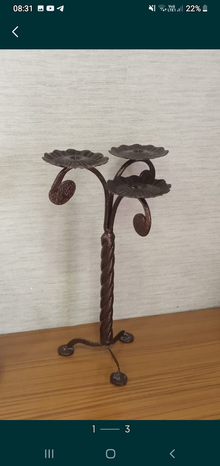 подсвечник металлический