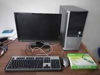 Sistem-PC, monitor 20 inch, placa wireless, tastatura, mouse, cabluri