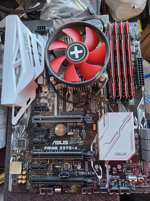 Продавам дъно Asus Prime Z270-A, CPU I7 7700K , 20Gb рам и охлаждане