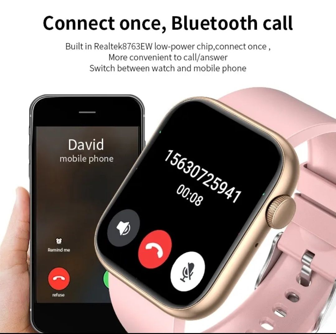 Smartwatch damă, bluetooth, ecran full tach