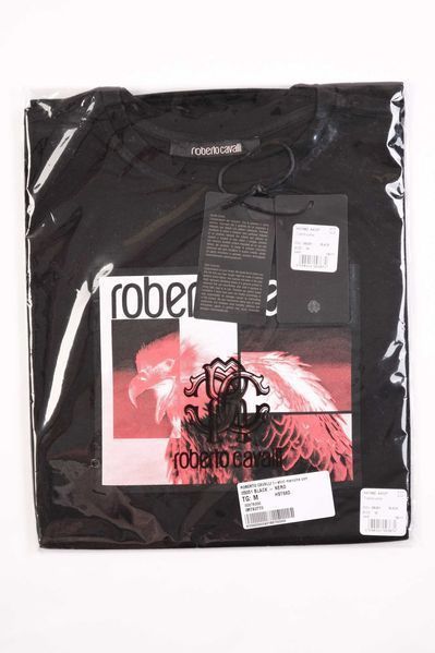 ПРОМО-Roberto Cavalli-S и XXL размер-Оригинална мъжка черна тениска