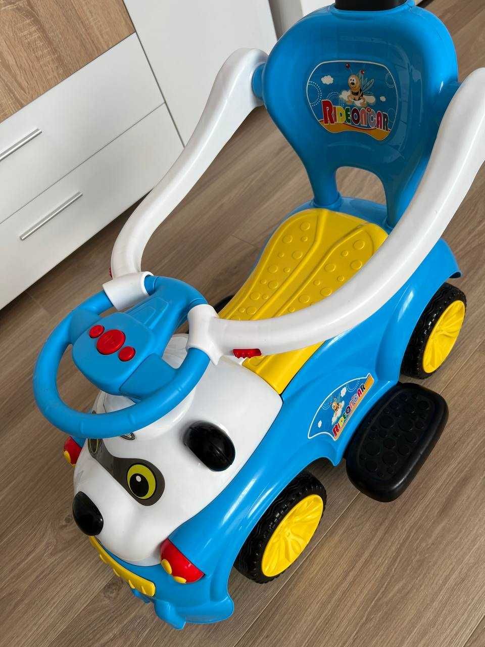 Детска кола МОНИ Ride-on с родителски контрол PANDA СИН 103766