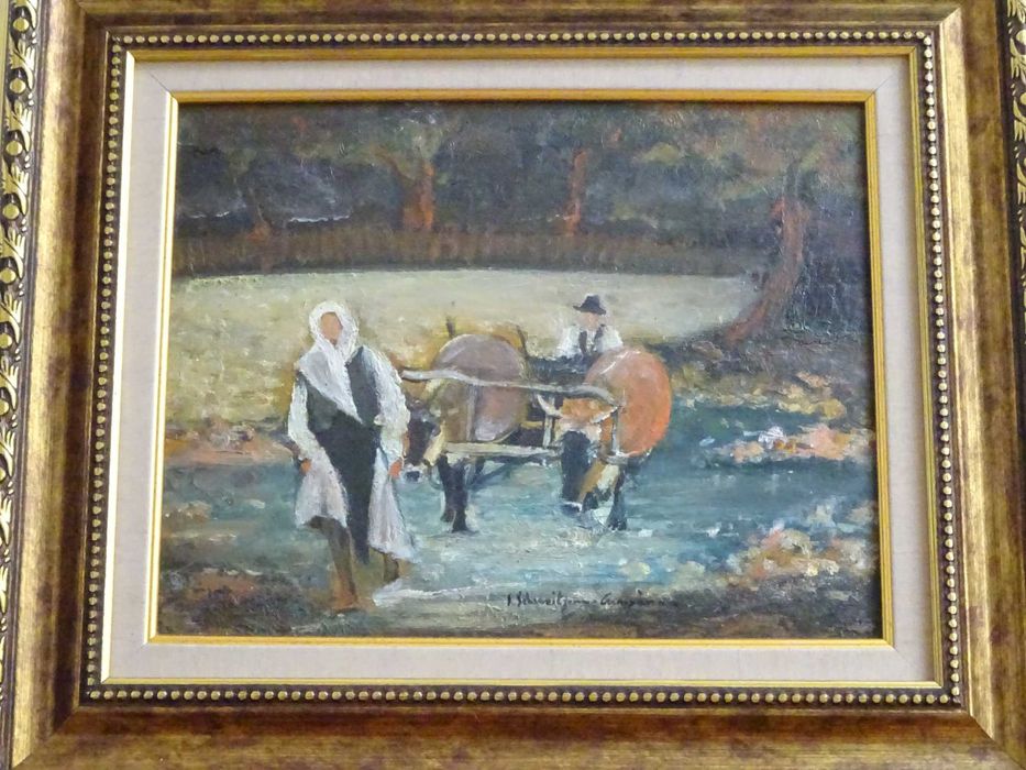 Tablou Rudolf Schweitzer-Cumpana ’Car cu boi’| Pictura pe carton