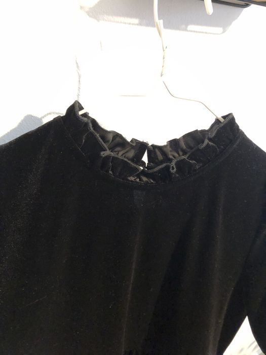 Rochie mini velour neagră Sinsay