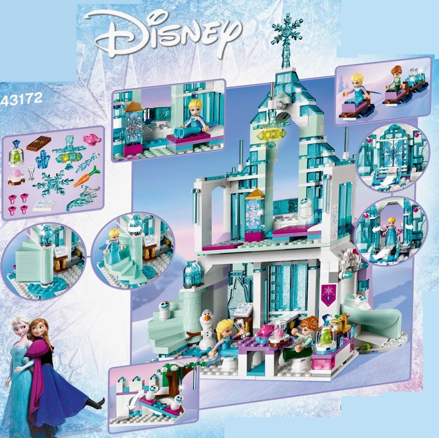 Tip lego Disney Castel Frozen Elsa Palatul Magic Gheata 43172