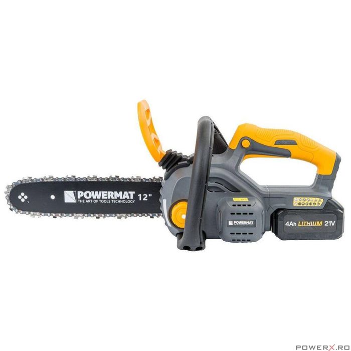 Drujba cu acumulator, fierastrau, 2x baterie 4Ah, pas lant 3/25,