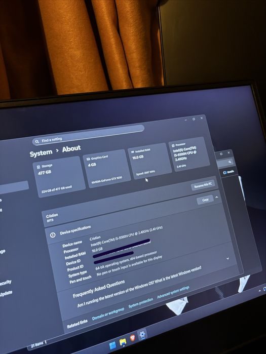 Laptop Gaming Lenovo Y540-17IRH-PG0