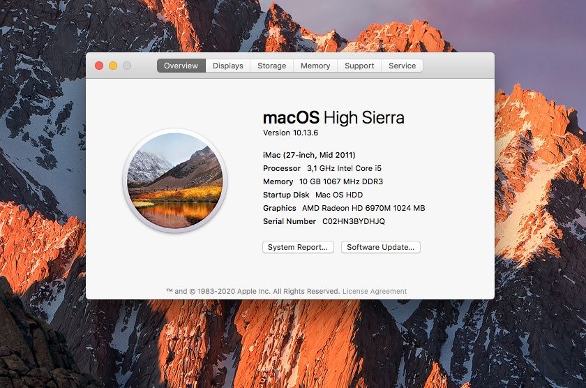 Apple iMac 27 mid 2011 Core i5 3.1 GHz