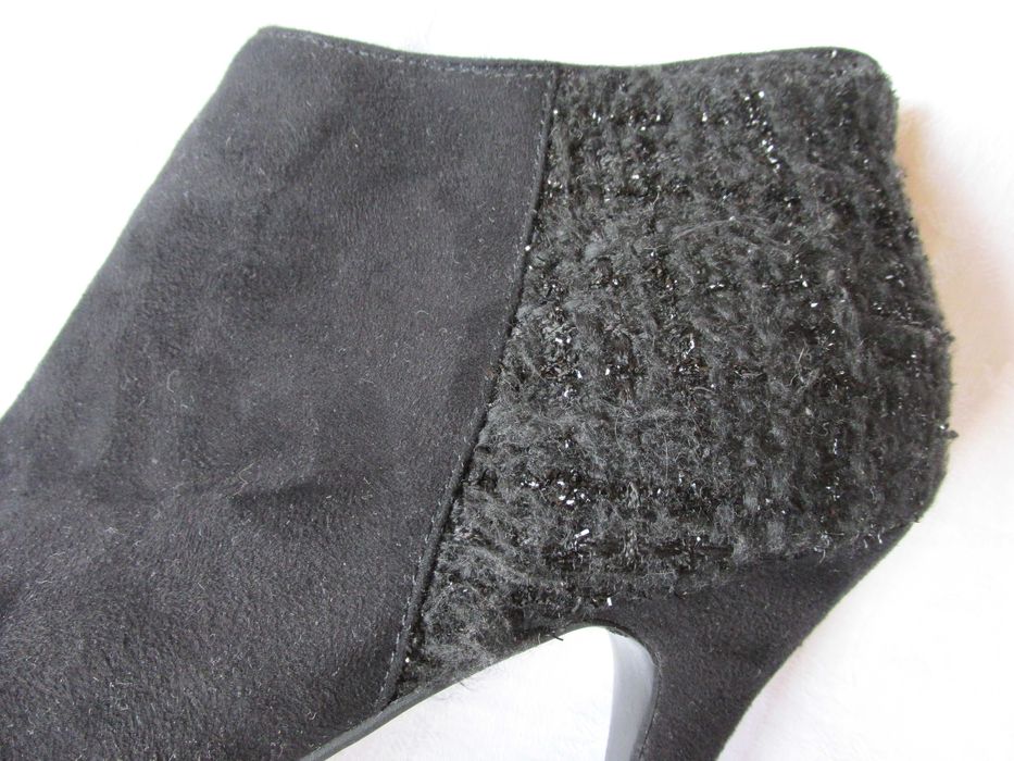 Botine dama NEVER 2 HOT, piele intoarsa culoare neagra, masura 39