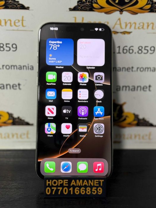 Hope Amanet P10/Iphone 16 Pro max 256 GB White Titanium