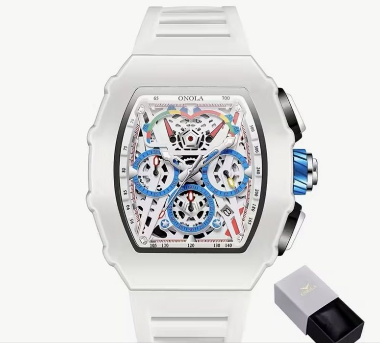 Мъжки часовник - бял