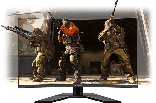 Геймърски Монитор Gigabyte G32QC-EK, VA HDR, Curved 1500R,165Hz,2K,1ms