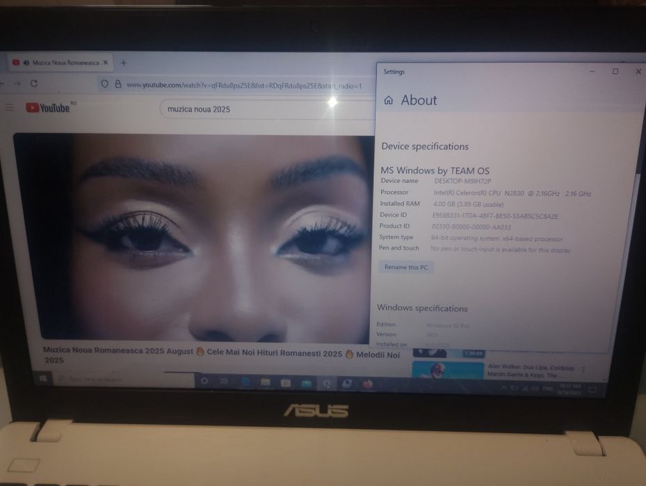 Asus 551m, 500 gb, Windows 10+Office, bun pt filme, muzică, cursuri