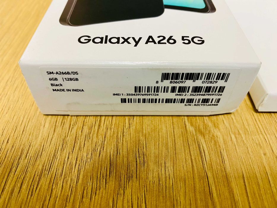 ЧИСТО НОВ !!! Samsung Galaxy A26, 6GB RAM, 128GB, 5G, Black + Подарък