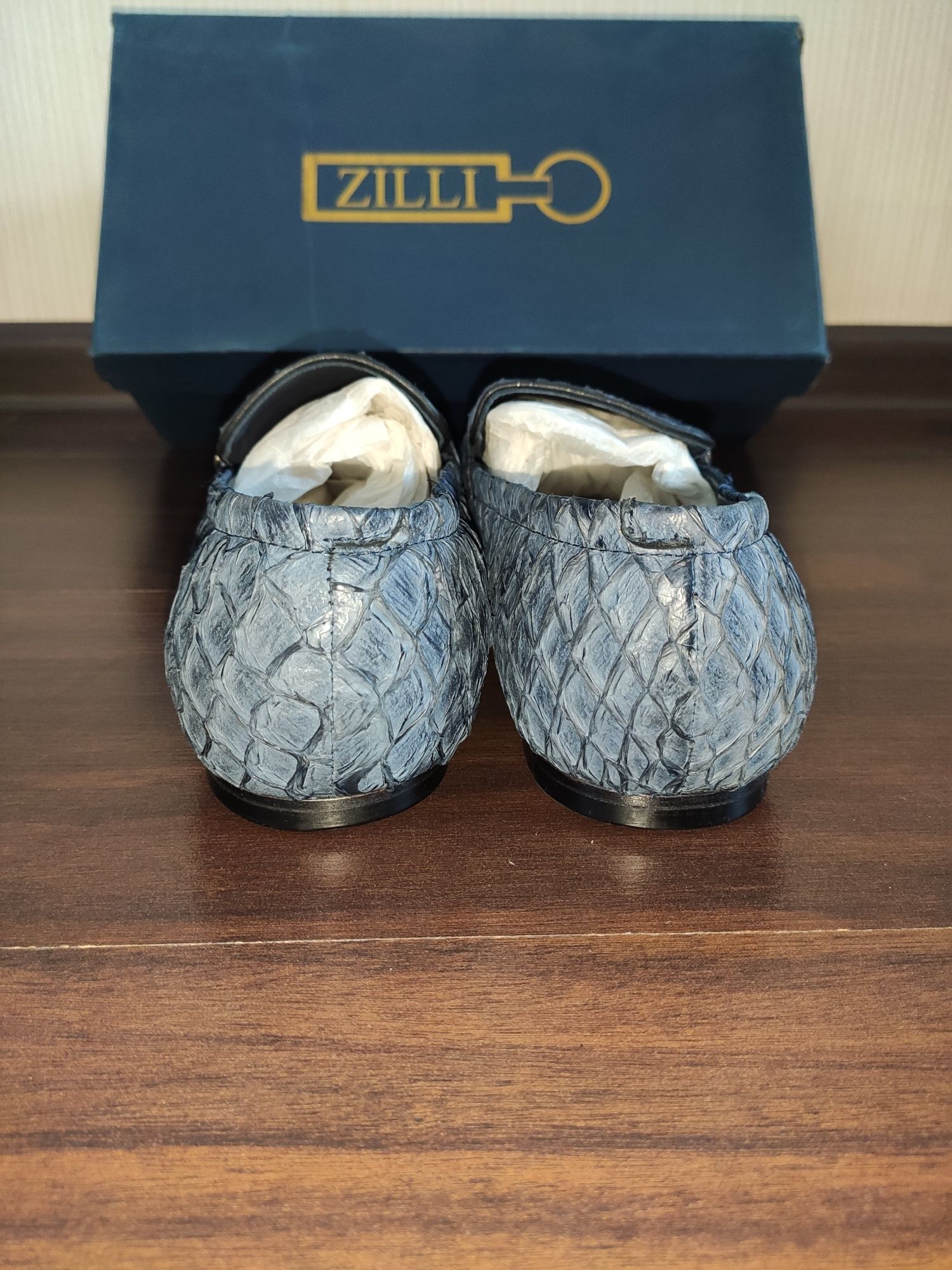 Новые туфли Zilli из кожи рыбы