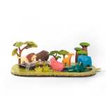 Set de figurine HalfToys, 5 animale magnetice, montessori