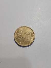 Vând monedă 20 de cenți anul 2002